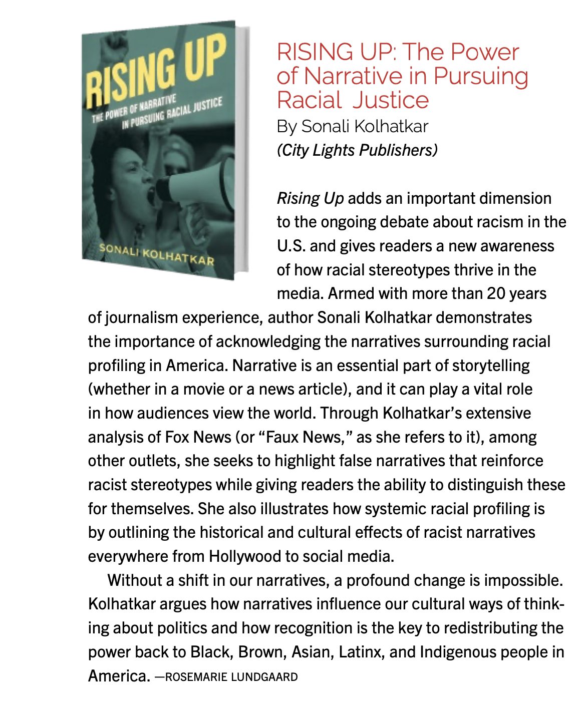 Rising Up: The Power of Narrative in Pursuing Racial Justice